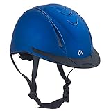 Ovation Kid's Metallic Schooler Riding Helmet, Blue, Small/Medium
