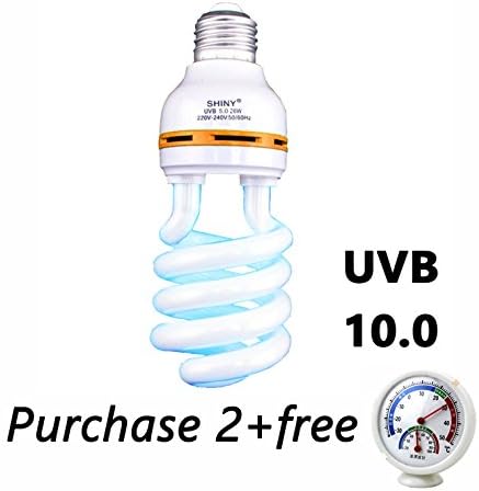 Miraculous Joy Reptile Tortoise UVB Light Bulb UV Meat Plant Box Lizard Energy Saving Calcium Amphibian Use Lamp (10.0)