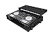 ProX Flight Case for Pioneer DJ DDJ-SX DDJ-RX & Denon MCX7000 With Sliding Laptop Shelf and Wheels - Black on Black Design - XS-DDJSX WLTBL