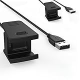 [2 PACK] Fitbit Charge 2 Charger, MoKo [3.7 FT+ 1.6 FT] Replacement USB Charger Charging Cable Cradle Dock Adapter for Fitbit Charge 2 Heart Rate + Fitness Wristband, BLACK
