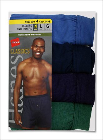 Hanes Men's 4-Pack Classics Comfort Soft Waistband Solid Knit Boxer Underwear, Assorted, Large