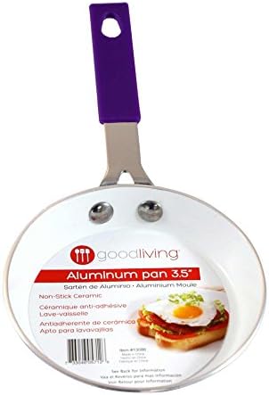 Good Living 3.5" Fast-Heating Aluminum Single-Egg Pan, Purple, 1-pack