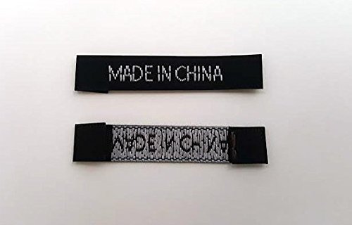 250 pcs Olive Green Woven Clothing Labels End Fold, Care Label - Made In China