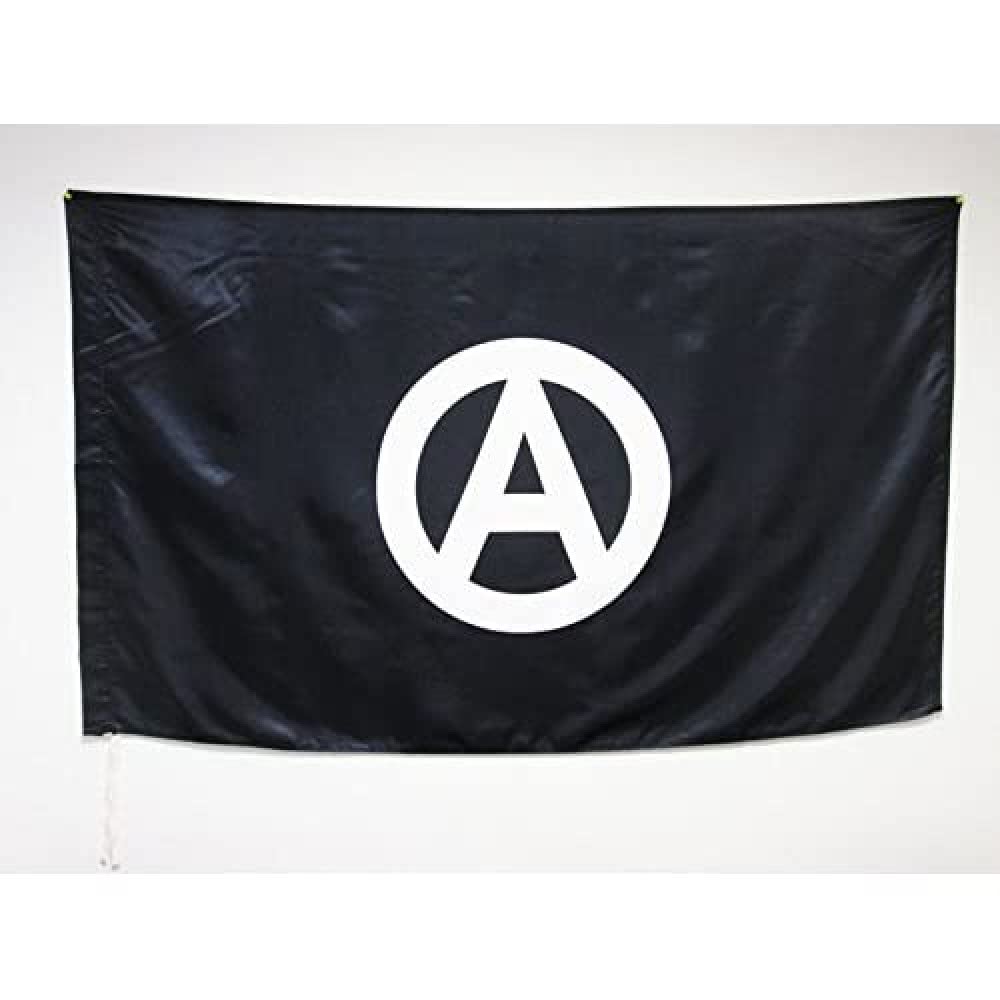 AZ FLAG - Anarchy Flag - 3x5 Ft - Satin - Arnachism Movement Banner with Sleeve - Fade Resistant - Bright Colors - 3' x 5' Feet - 150x90 Cm