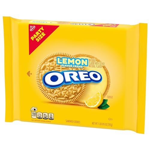OREO LEMON CREME SANDWICH COOKIES, PARTY SIZE, 24.95 OZ