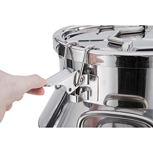 Jiutong Sealed Tank Stainless Steel Barrel with lid Commercial Fermentation Tank Enzyme Barrel Oil Barrel Milk Barrel Rice Barrel Wine Barrel Wine (Size : 35L) - Thumbnail 2