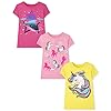 The Children's Place Girls Short Sleeve Graphic T-Shirt 3-Pack, Unicorn/Rainbow/Star, XXLarge