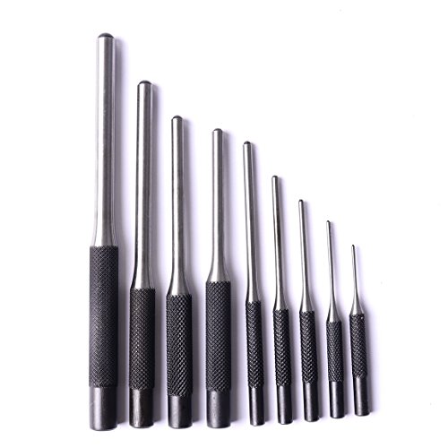 Click Here to See More Images Atoplee 9 pcs Professional Grade Gun Bolt Catch Roll Pin Punch Set Tool Kit - Hand Pin Remover Tool with Punch Set Holder for Automotive, Gunsmithing, Watch Repair, Jewelry and Craft