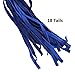 Premium Suede Flogger for Horse Training Crop Whip (18 Soft Suede Tails) (Blue) Suede Covered Handle with Wrist Strap