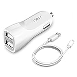 noot products Car Charger for Samsung Galaxy Note 5/4/Edge/2/S7/S7 Edge/S6/S6 Plus/S4/S3/J7 V/J3 Eclipse/Emerge/J7 Perx/Amp Prime-15W/3.1A 2-Port Charge Adapter+6FT Micro USB Fast Charging Cable Cord