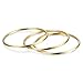 LOYALLOOK 3pcs 1mm Stainless Steel Women's Plain Band Knuckle Stacking Midi Rings Comfort Fit Gold Tone 8#