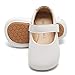Felix & Flora White Baby Shoes Girl 6-12 Months - Infant Baby Walking Shoes Moccasinss Rubber Sole Crib Shoes(White,6-9 Months)