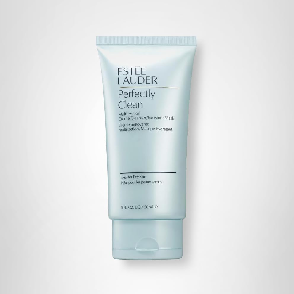Este Lauder Perfectly Clean Multi-Action Cream Face Wash Cleanser/Moisture Mask | Ideal for Dry Skin, 5 Ounce