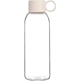 emoi 22oz Clear Water Bottle，Reusable Leak Proof BPA-Free Water Bottles for Boys Girls Men Women perfect Size for School Travel Hiking Gym Office Ideal for daily hydration-white