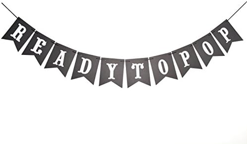 JustParty Ready to Pop Banner Pregnancy Announcement/ Baby Shower/ Gender Reveal Decor