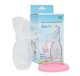 Silicone Breastfeeding Manual Breast Pumps MpingT Milk Pump-Manual Breast Milk Pump for Hands Free & Gentle Suction - Lid Included - 100% Food Grade Silicone