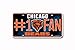 Rico Industries NFL #1 Fan Metal License Plate Tag, Chicago Bears