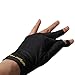 Gracefulvara Spandex Left Hand Three Finger Snooker Billiard Glove Black
