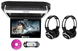 Rockville RVD10HD-BK 10.1" Flip Down Monitor DVD Player, HDMI, USB+Headphones