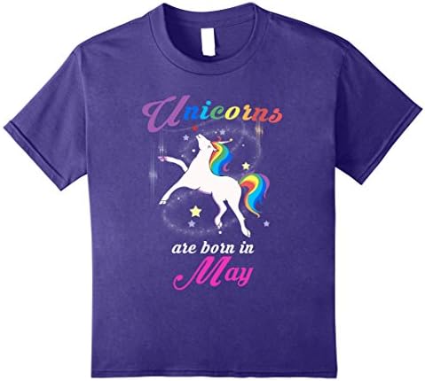 Kids Unicorns Are Born In May Funny Unicorn Pole Dance Tshirt 8 Purple