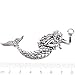Antique Silver Mermaid Charms Alloy Shiny Craft (pack of 8)