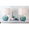SAFAVIEH Lighting Collection Robinson Coastal Beach House Coral Reef Light Blue Round 21-inch Bedroom Living Room Home… 413WfX8umoL. SS100