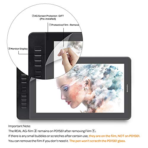 GAOMON PD1561 Pen Display with TiltSupport BatteryFree 8192 Level Pen
