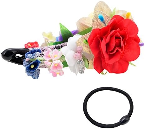 Monalisa Enterprise Banana clip(clutcher) multi-coloured.With this clip, 12 hair bands(ponytail holder) ABSOLUTELY FREE. (Combo of 13, ME_081)