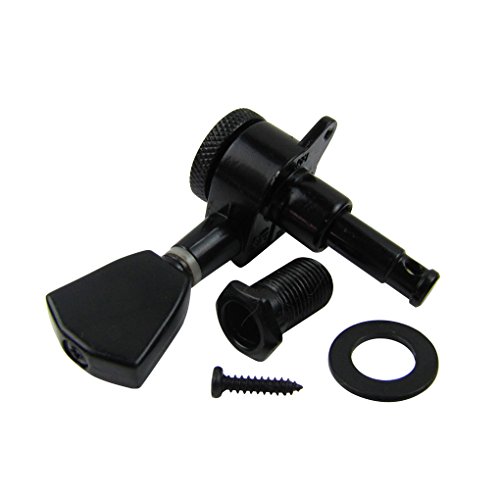 IKN 3L3R Auto Locking Electric Acoustic Guitar Machine Heads Tuning Pegs Keys, Black