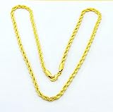 Mens or Womens 24k Gold Plated Necklace Jesus Christ Crucifix Cross Pendant Chain Necklace