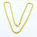 ATJC Mens 24K Yellow Gold Filled Rope Chain Necklace 3mm