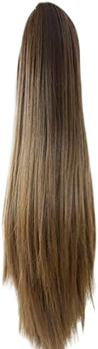 Keliay Cosplay Party Disco Funny Women Fashion Claw Clip Long Straight Ponytail Hair Extensions Wig Hairpiece