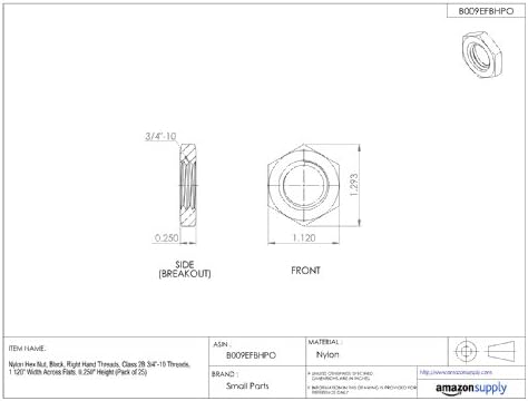 Nylon 66 Hex Jam Nut Black 34 10 Thread Size 1 18 Nylon 66 Hex Jam Nut Black 34 10 Thread Size 1 18