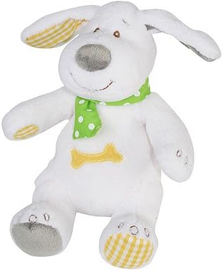 BENGY - Peluche chien Wouf - Doudou polaire et tissu - Taille : 25 cm - B114.00
