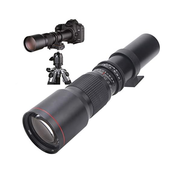 Mavis Laven Kameraobjektiv Tragbares 500-mm-F8-F32-Super-Teleobjektiv Manuelle Fokussierung für T2-Mount-Prime-Objektiv… – Bild 4