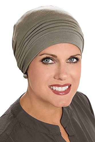 Couture Cap-Caps for Women with Chemo Cancer Hair Loss Luxury Bamboo - Heather Taupe - Thumbnail 2