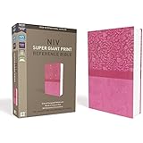 NIV, Super Giant Print Reference Bible, Leathersoft, Pink, Red Letter Edition, Comfort Print