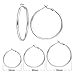 3 Pairs Silver Hoop Earrings for Women- 925 Sterling Silver Big Hoop Earrings for Girls Gifts (30mm/40mm/50mm)