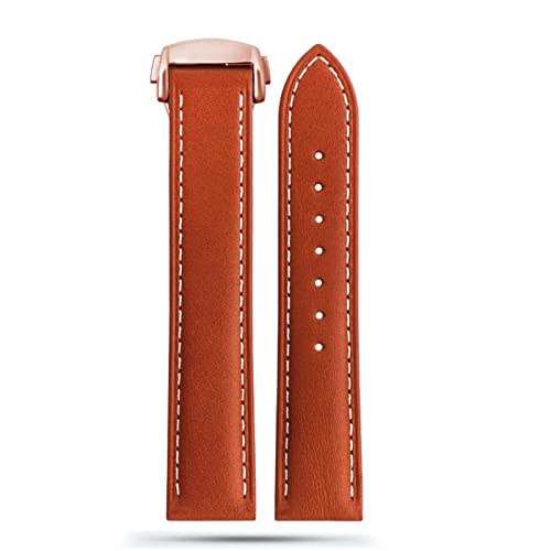 WWBKYDB For Omega Seamaster 300 150 Speedmaster 007 AT150 Brown Watchband Bracelet Deployant Clasp 19mm 20mm 21mm Italian Leather Strap