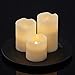 Akari 3 Set real Ivy wax Flickering Flameless LED Candles 3 different lengths 4 5 6 inch Weddings Birthdays Christmas celebratory occasions. 8 hour timer