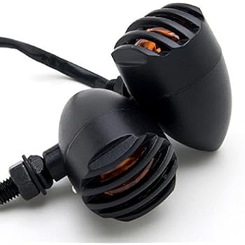 Krator JBM-068-B Black Turn Signals (2pcs Heavy Duty Motorcycle Bulb Indicators Blinkers Lights)