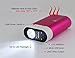 EnergyFlux HEF Electric Reuseable Hand Warmer 5200mAh / USB Portable Charger Power Bank Battery Pack with 100lm LED Flashlight (Black)