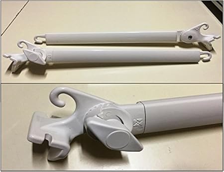 Braccetti Per Tende TENDAGGIMANIA Da Sole A Caduta Esterne In PVC - Colore Bianco - Misura 50 Cm - 1 Coppia Di Braccetti Tenda Regolabili Fino A 180u00b0 4 Viti Autoforanti - Foto 11