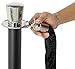 Set of 2 Matte Black Stanchion Posts with 6.5 Foot Black Velvet Rope, Chrome Finish Tulip Tops