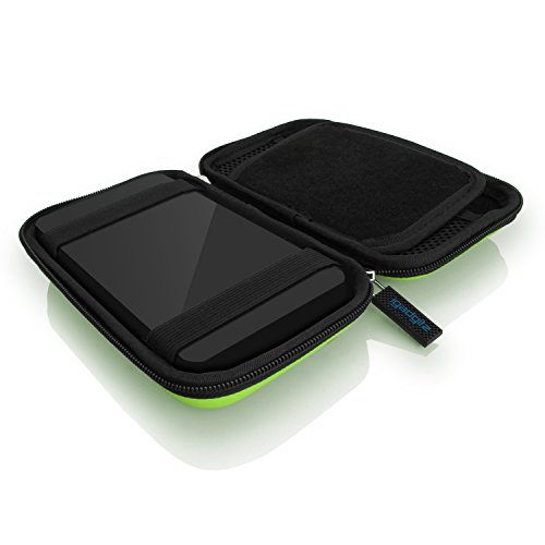 iGadgitz Green EVA Hard Travel Case Cover for Western Digital My Passport Pro USB Portable External Hard Drive - Thumbnail 2
