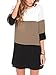 Choies Women's Patchwork Contrast Color Keyhole Back Half Sleeve Shift Dress
