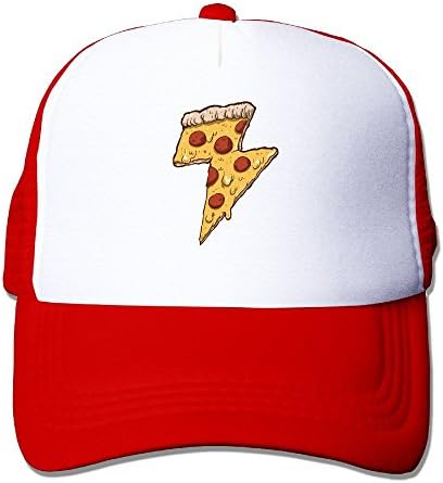 cyg5fw529r Cool Thunder Cheesy Pizza Adult Trucker Mesh Baseball Cap Hat