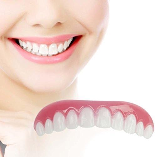 Perfect Smile Veneers Upper Teeth False set of 2 - Fix Your Smile At Home Within Minutes Perfect Instant Smile Comfort Flex Fit Top Cosmetic Upper Teeth for Adults