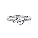 Entwined Love: 0.71ct Brilliant-cut Ice on Fire CZ Promise Engagement Ring 925 Silver, 3066