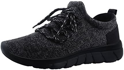 Men's Lightweight Fashion Outdoor Casual Sports Running Shoes (Black, 45)